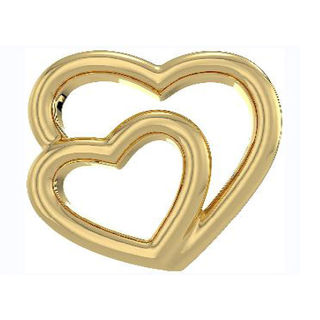 18K Gold-double hearts