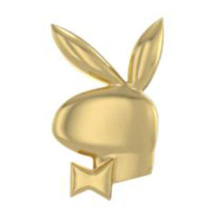 18K Gold Playboy bunny with Bow tie