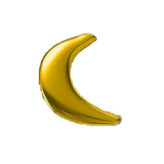 18K Gold half moon